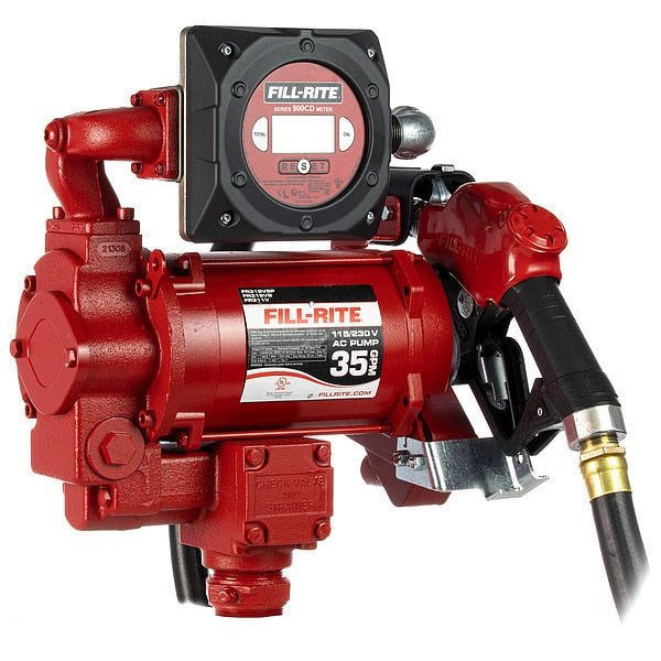 Fuel Transfer Pump, 115/230VAC, 35 GPM, 3/4 HP, Cast Iron