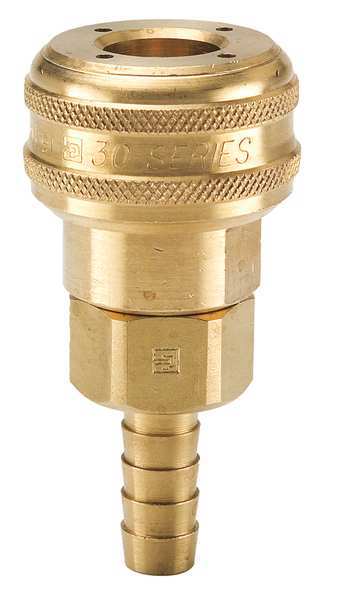 Coupler Body, Brass, Hose Barb, 110 cfm