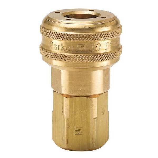Coupler Body, Brass, 1/2 In. Pipe, 110 cfm