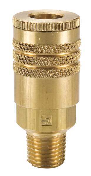 Coupler Body, Brass, MNPT, 1/4 In. Pipe