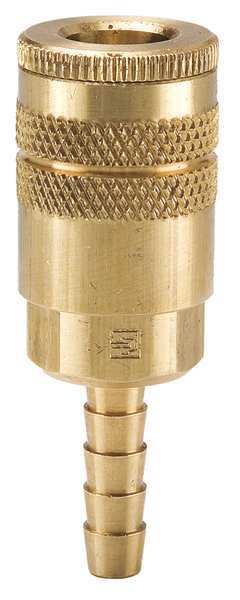 Coupler Body, Brass, Hose Barb, 25 cfm