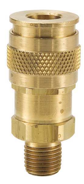 Coupler Body, Brass, MNPT, 1/4 In. Pipe