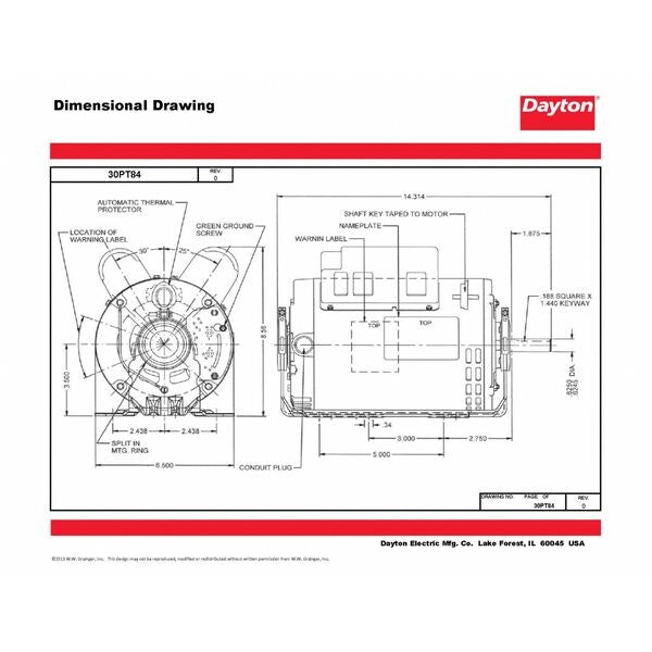 MTR, CS/CR, ODP, 2 HP, 3450RPM, 56, EFF 82.9