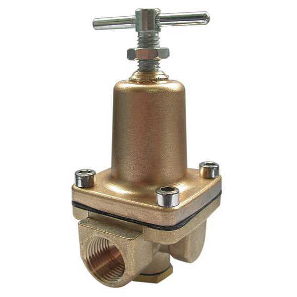 Pressure Regulator, Brass, 300 psi, Outlet Size: 1/4