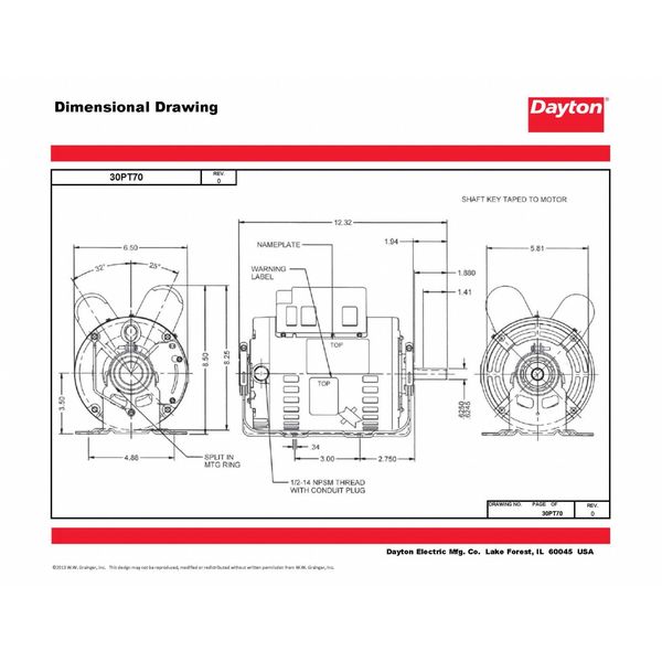 MTR, CS/CR, ODP, 3/4 HP, 1725, 56, EFF 81.8