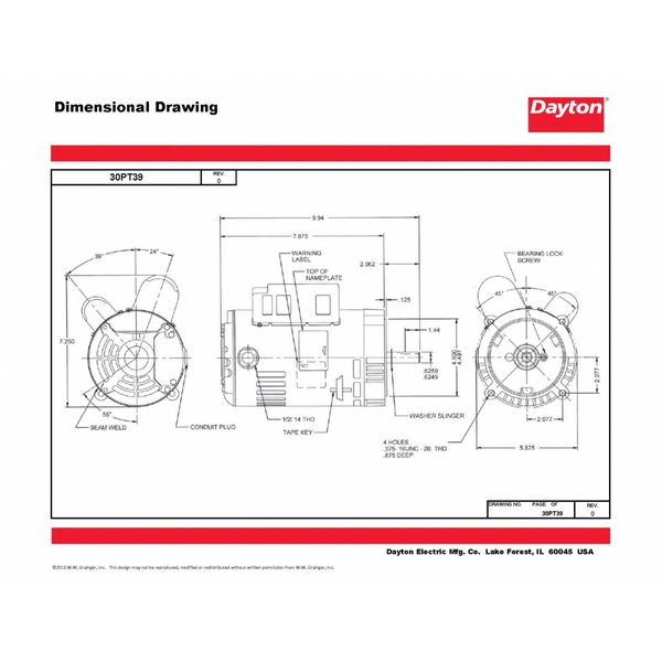 MTR, CS/CR, ODP, 1/3 HP, 1725, 56C, EFF 72.4