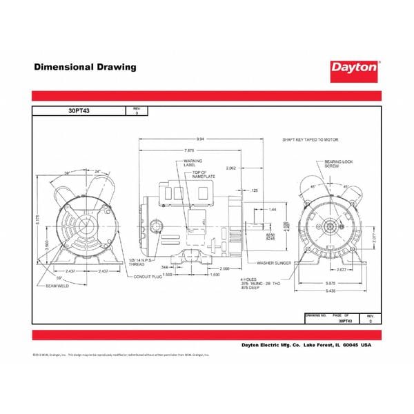 MTR, CS/CR, ODP, 1/3 HP, 1725, 56C, EFF 72.4