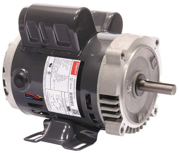 Capacitor-Start/Run General Purpose Motor, 1/2 HP, 115/230V AC Voltage, 56C Frame