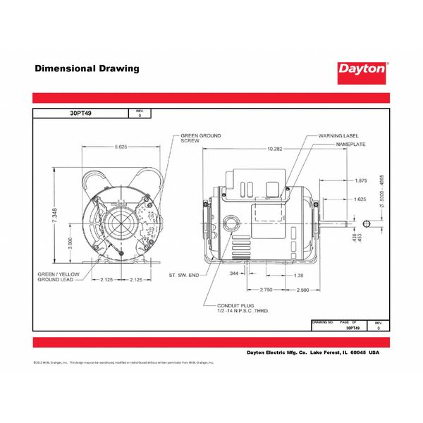 MTR, CS/CR, ODP, 1/4 HP, 1725, 48Z, EFF 68.5