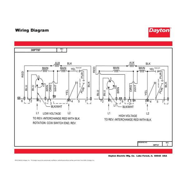 Capacitor-Start/Run General Purpose Motor, 1/3 HP, 115/230V AC Voltage, 56 Frame