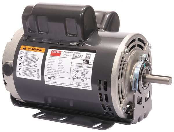 Capacitor-Start/Run General Purpose Motor, 1 HP, 56H Frame, 115/230V AC Voltage, 1,725 Nameplate RPM