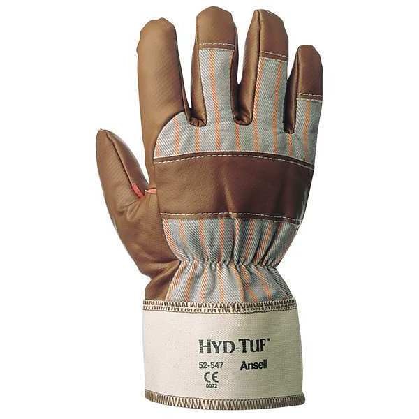 Nitrile Coated Gloves, Full Coverage, Brown, 9, PR