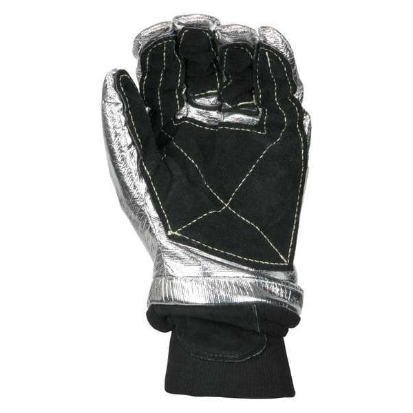 Firefighters Gloves, 2XL, Blk/Slvr, PR