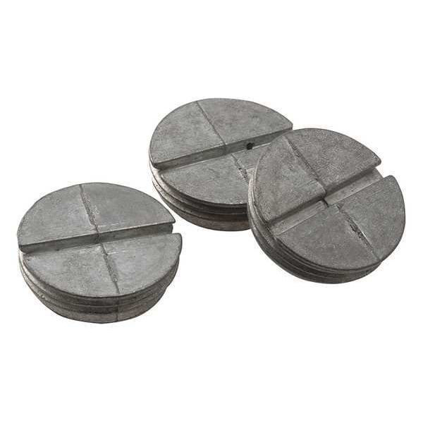 Closure Plug, Zinc, 0.50 in. W, PK4