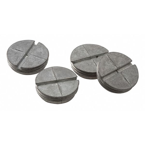 Closure Plug, Zinc, 0.75 in.W, PK4