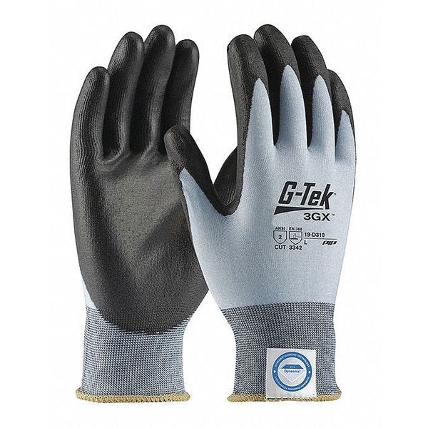 Cut Resistant Coated Gloves, A2 Cut Level, Polyurethane, M, 1 PR