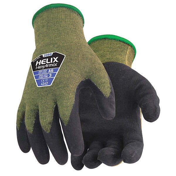 Cut Resistant Coated Gloves, A6 Cut Level, Foam Nitrile, L, 1 PR