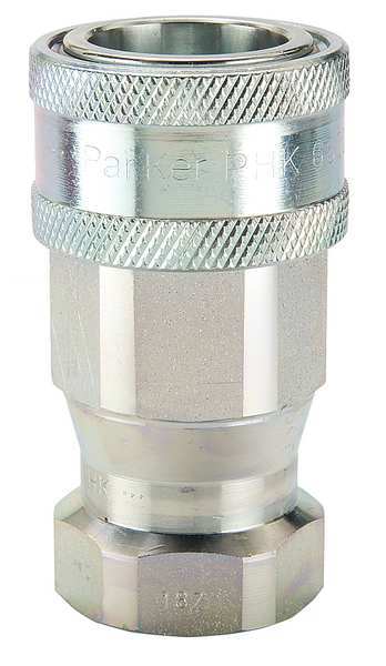 Hydraulic Quick Connect Hose Coupling, Steel Body, Sleeve Lock, 7/8