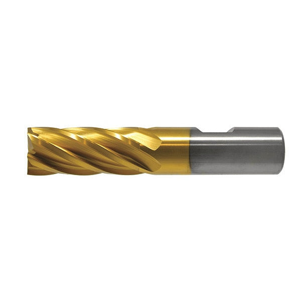 4-Flute Cobalt 8% Square Single End Multi-Flute CenterCut CTD HGC-4C-TN TiN 3/8x3/8x1-1/2x3-1/4