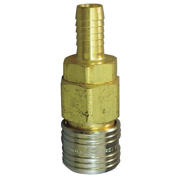 Coupler Body, Hose Barb, 1/2, Brass