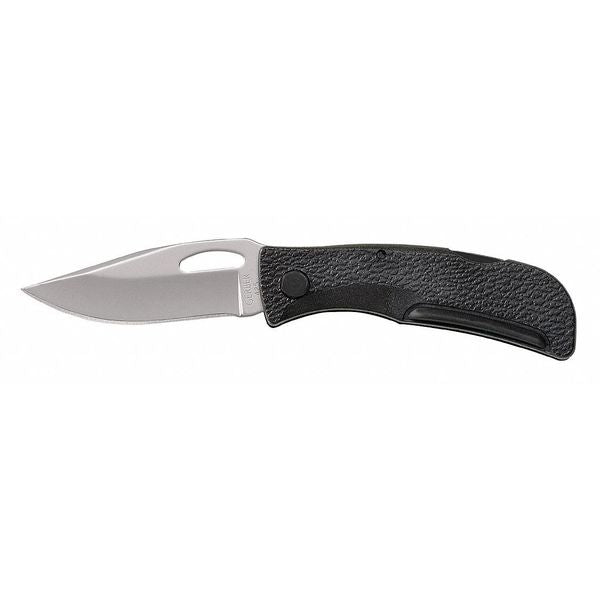 Folding Knife, Drop Point, 2-3/8In, Black
