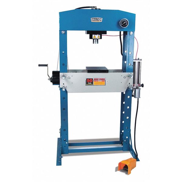 Hydraulic Press, 50 t, Air Pump, 83 In H