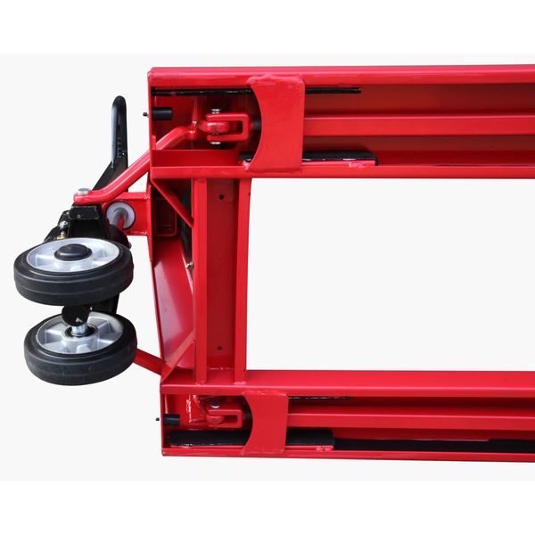 Pallet Jack, 4400 lb., Quiet, Steel, Red