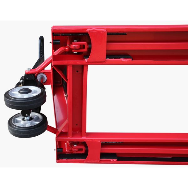 Pallet Jack, 5500 lb., Quiet, Steel, Red
