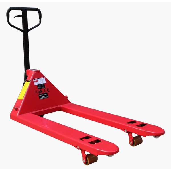 Pallet Jack, 5500 lb., Quiet, Steel, Red