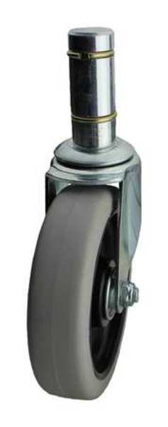 Swivel Stem Caster, Polyurthn, 5 in, 250 lb