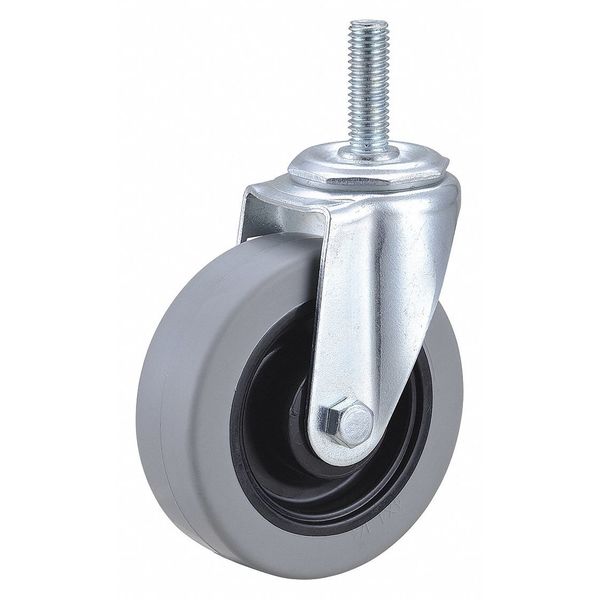 Swivel Stem Caster, Polyurthn, 4 in, 350 lb