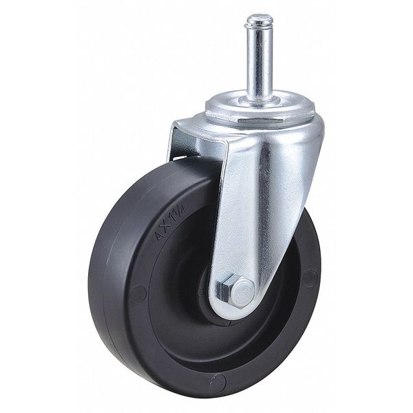Swivel Stem Caster, Polyolfn, 4 in, 275 lb.