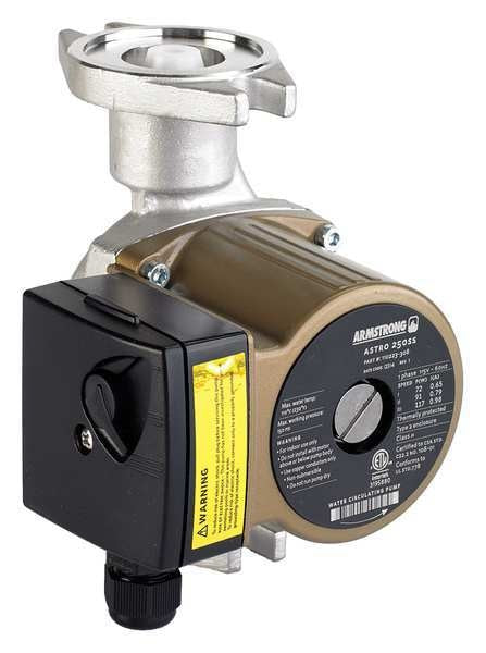 Hot Water Circulating Pump, 1/6 hp, 115V, 1 Phase, Flange Connection