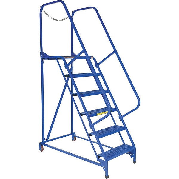 90 H Steel Maintenance Ladder - 6 Step Perforated, 6 Steps