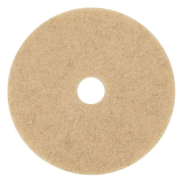 Burnishing Pad, 17 In, Tan, PK5