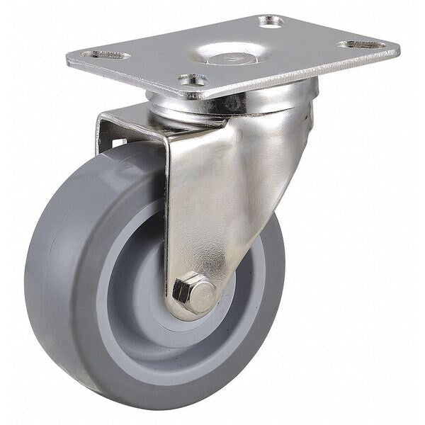 Swivel NSF-Listed Plate Caster, 4 in. Dia., 275 lb.