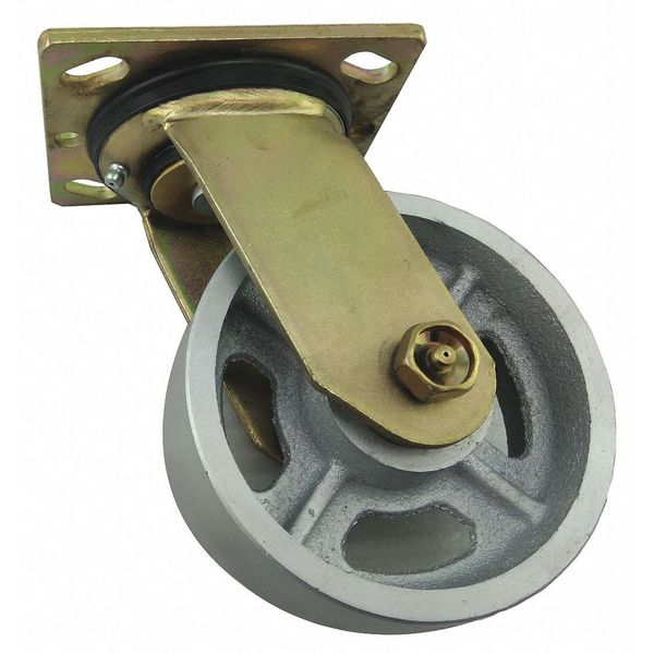 Swivel Plate Caster, 5 in. Dia, 1000 lb.