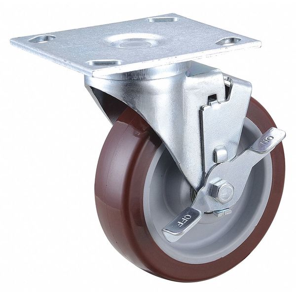 Swivel NSF-Listed Plate Cstr w/Brke, NSF-Listed Plate Type B