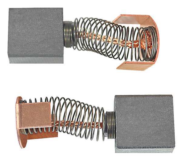 Motor Brush Set, 12/24VDC, 9/16 In L, PK2