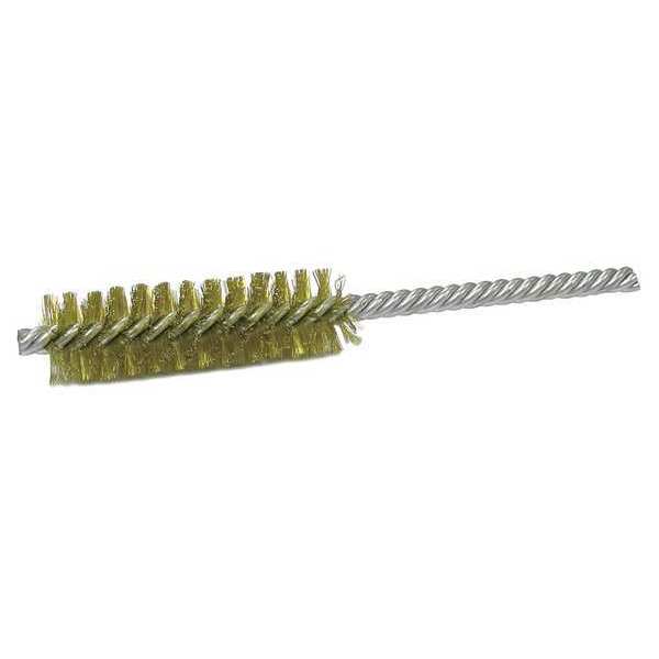 Single Spiral Tube Wire Brush, Brass, 1/2, PK10