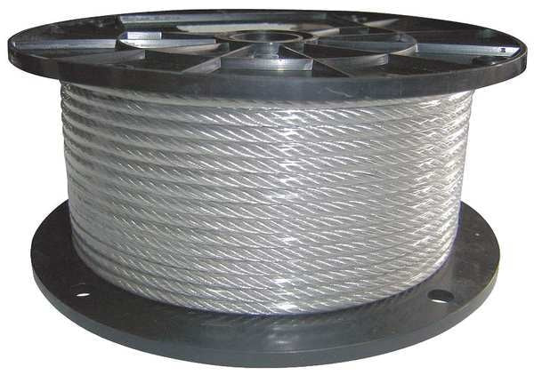 Cable, 1/16 in. dia., 25 ft., 7 x 7, Vinyl