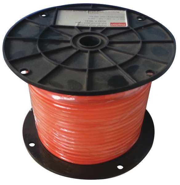 Cable, 3/32 in., 500 ft, 7 x 7, Orange Vinyl