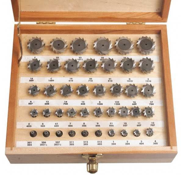 Keyseat Cutter Set, Staggered, #405, 41 pcs