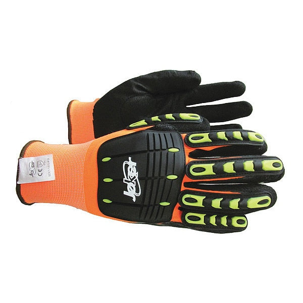 XL High Visibility Orange Impact Gloves