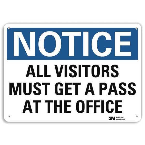 Notice Sign, 7 in H, 10 in W, Aluminum, Vertical Rectangle, English, U5-1063-RA_10X7