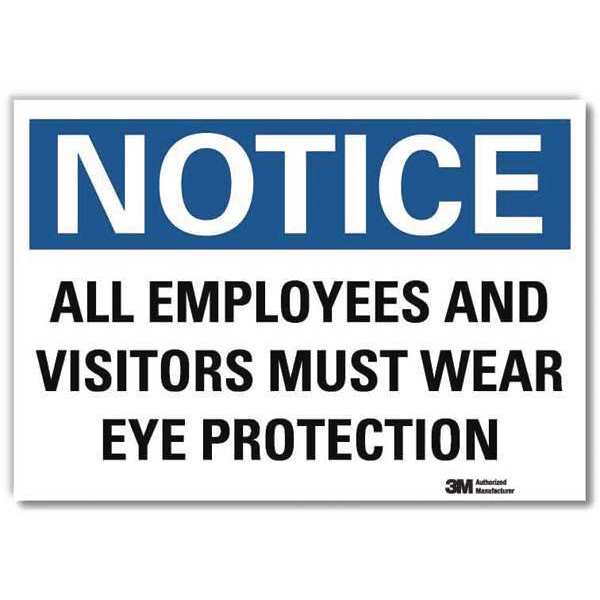 NoticeSign, ReflcSelfAdhVinyl, 14inWx10inH, U5-1044-RD_14X10