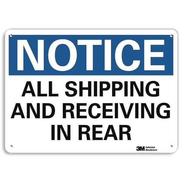 Notice Sign, RecycldReflecAlum, 10inWx7inH, U5-1055-RA_10X7