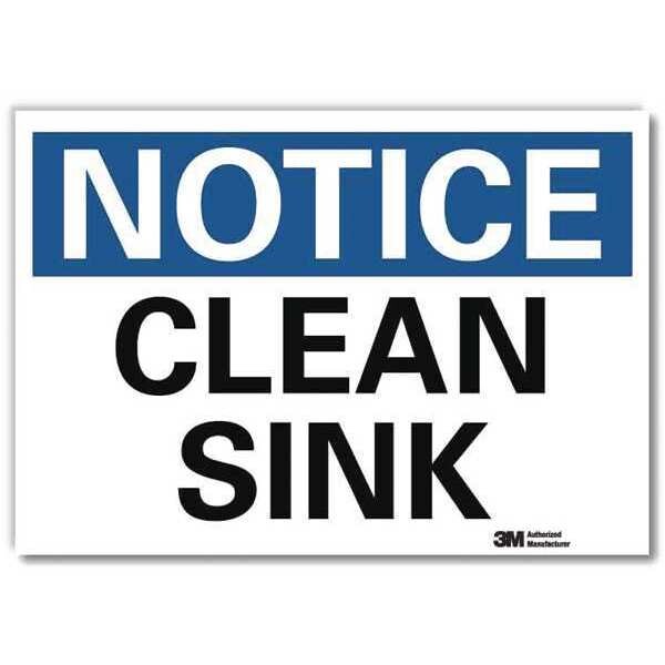 NoticeSign, ReflectSelfAdhVinyl, 7inWx5inH, U5-1102-RD_7X5