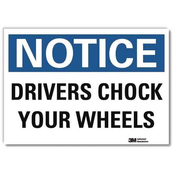Notice Sign, 10 in H, 14 in W, Reflective Sheeting, Horizontal Rectangle, English, U5-1155-RD_14X10
