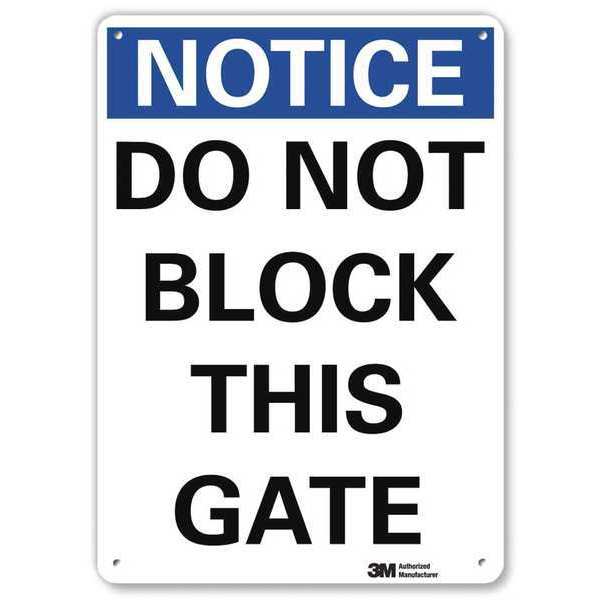 Notice Sign, 10 in H, 7 in W, Aluminum, Horizontal Rectangle, English, U5-1126-RA_7X10